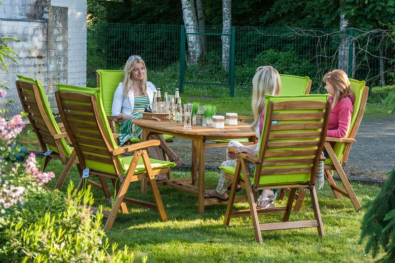 Hagegruppe FINLAY bord og 6 stoler - Spisegrupper hage