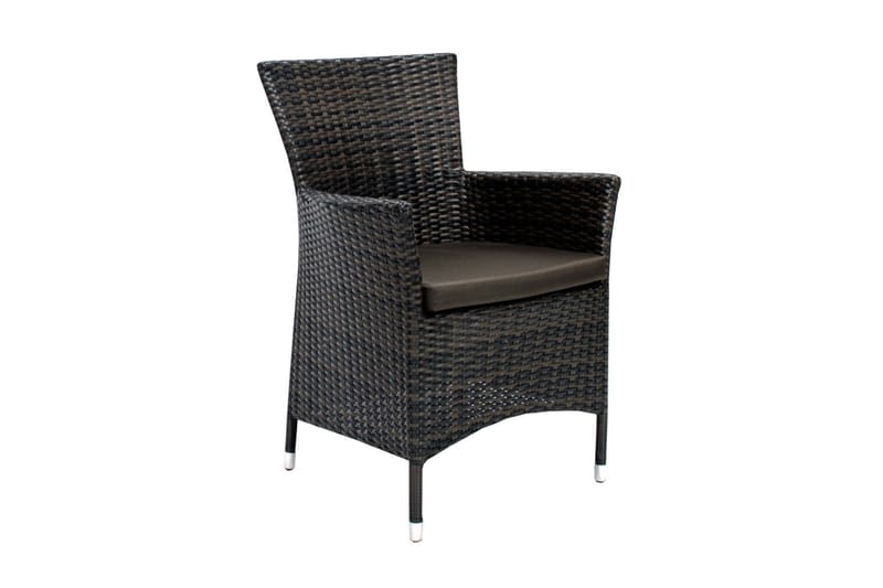 Hagegruppe WICKER bord og 4 stoler 73x73xH71 brun - Hagemøbler - Hagegruppe - Spisegrupper hage