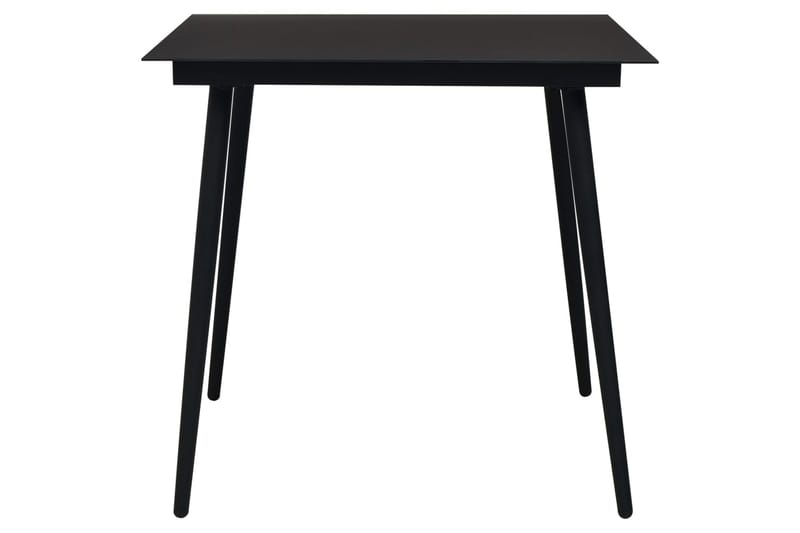 Hagemøbelsett 3 deler PVC-rotting svart - Svart - Hagemøbler - Hagegruppe - Spisegrupper hage