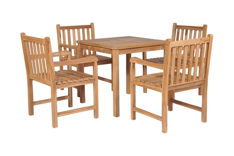 Hagemøbelsett 5 deler heltre teak - Hagemøbler - Hagegruppe - Spisegrupper hage