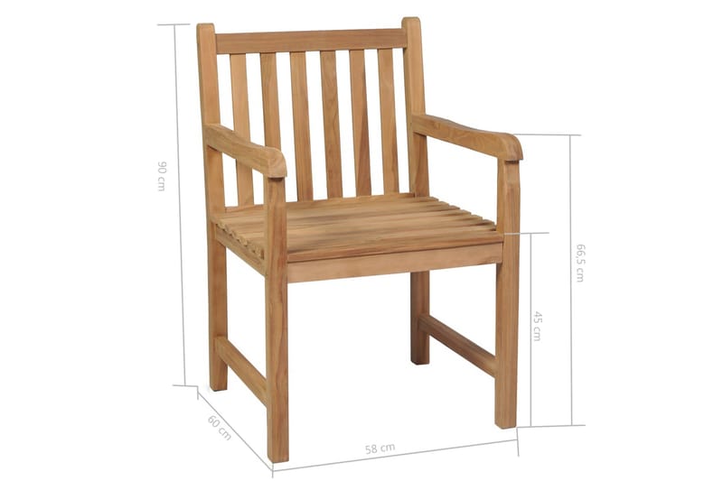 Hagemøbelsett 5 deler heltre teak - Hagemøbler - Hagegruppe - Spisegrupper hage
