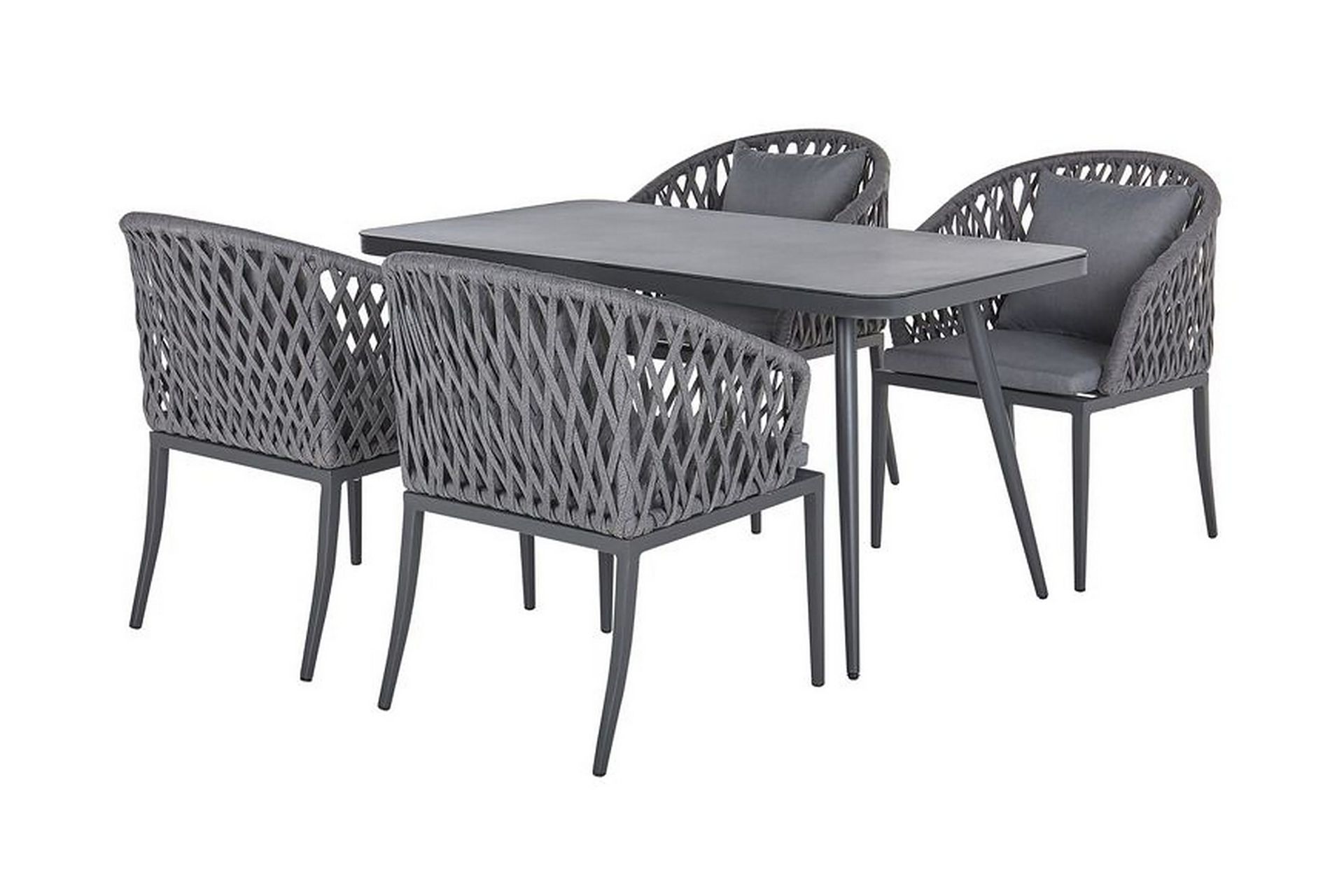Hagemøbelsett aluminium grå LIPARI - Grå