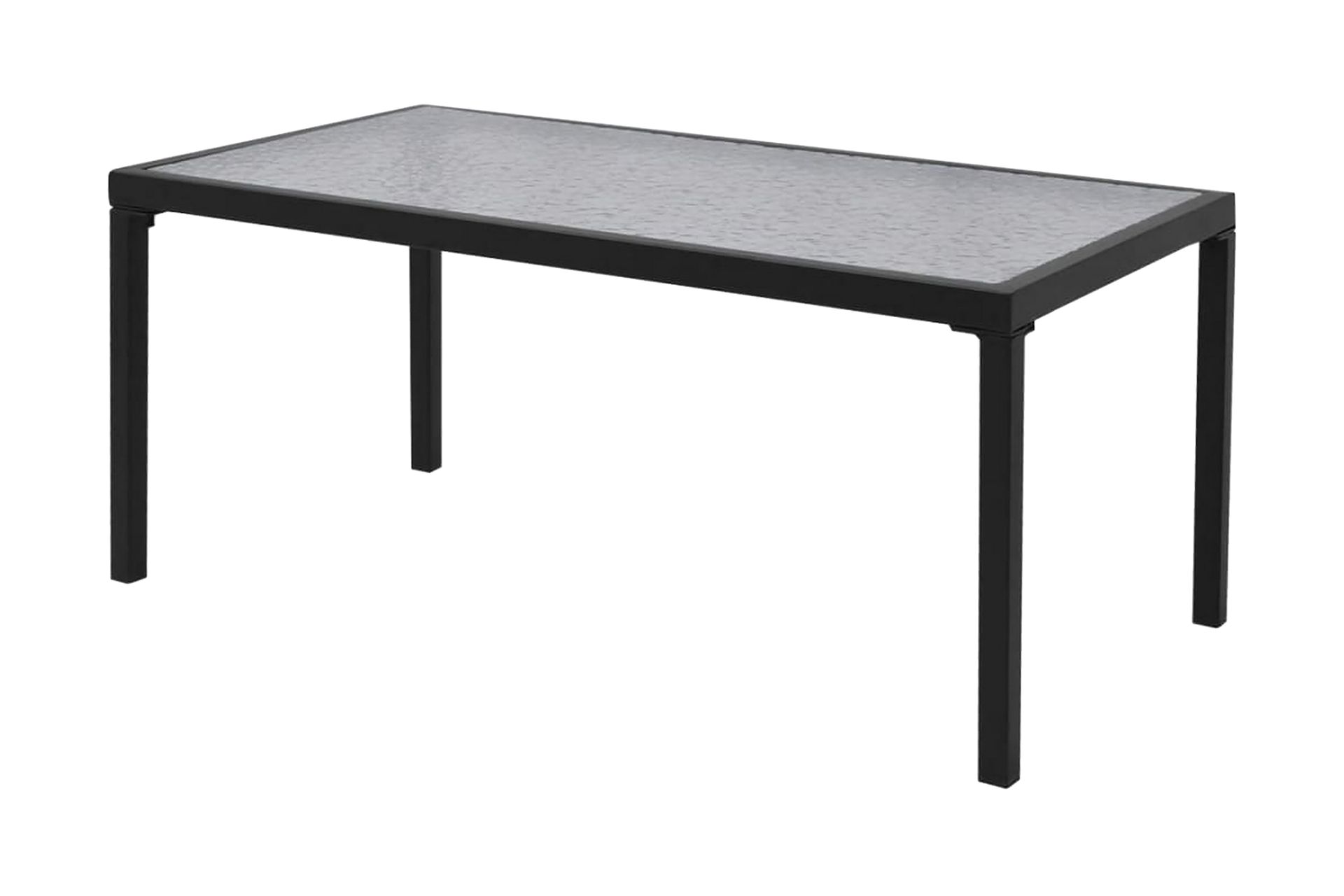 Hagesofagruppe 4 deler aluminum textilene svart - Svart - Hagemøbler - Hagegruppe - Spisegrupper hage