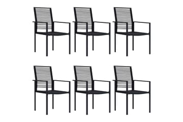 Hagespisestue 7 deler - Svart - Hagemøbler - Hagegruppe - Spisegrupper hage
