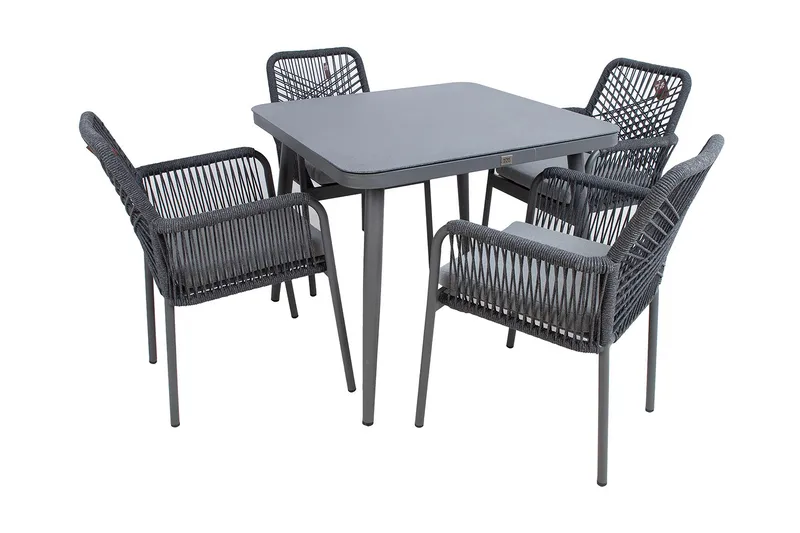 Hela Spisegruppe med 4 Stoler - Hagemøbler - Hagegruppe - Spisegrupper hage