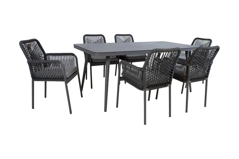 Hela Spisegruppe med 6 Stoler - Hagemøbler - Hagegruppe - Spisegrupper hage