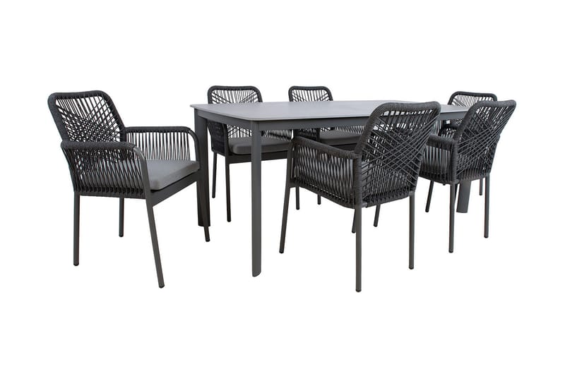 Hela Spisegruppe med 6 Stoler - Hagemøbler - Hagegruppe - Spisegrupper hage