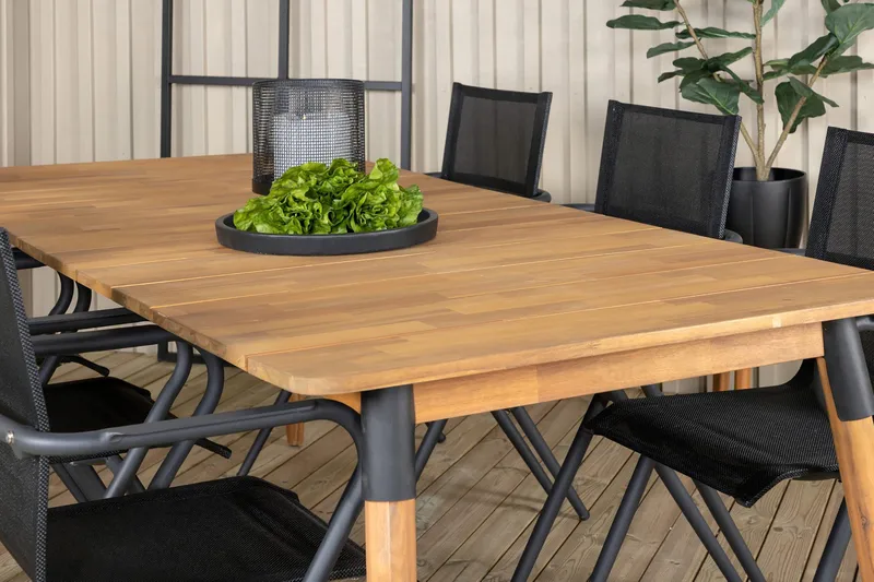 Julian Spisegruppe 210cm + 6 Alina Spisestoler - Brun - Hagemøbler - Hagegruppe - Spisegrupper hage
