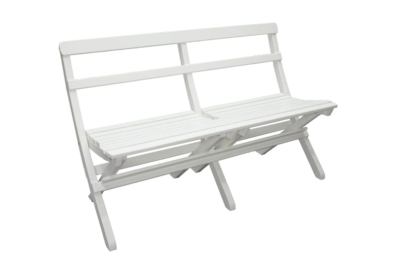 Larios Spisegruppe + 2 Sammenleggbare Stoler + Benk - Hvit - Hagemøbler - Hagegruppe - Spisegrupper hage