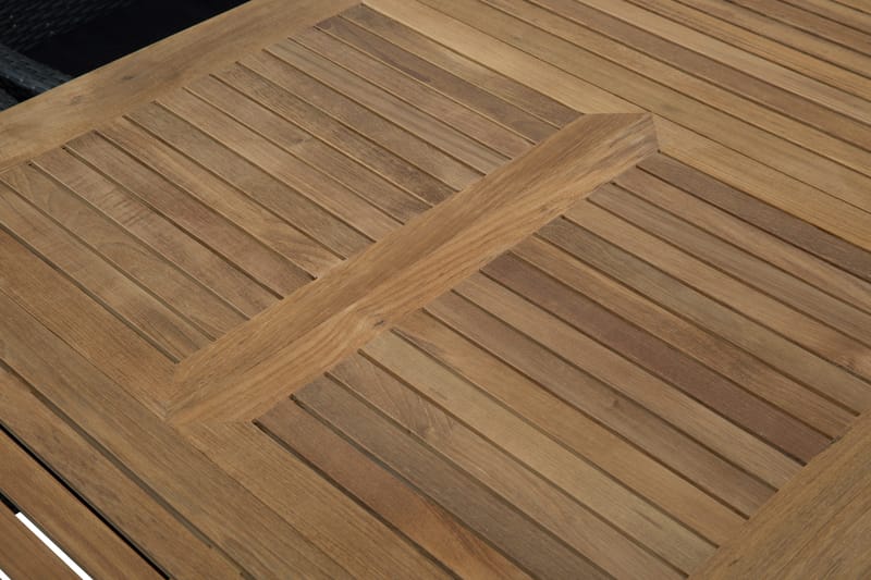 Las Vegas Spisegruppe 152-210+6 Jenny Regulerbare Stoler - Svart/Teak - Hagemøbler - Hagegruppe - Spisegrupper hage