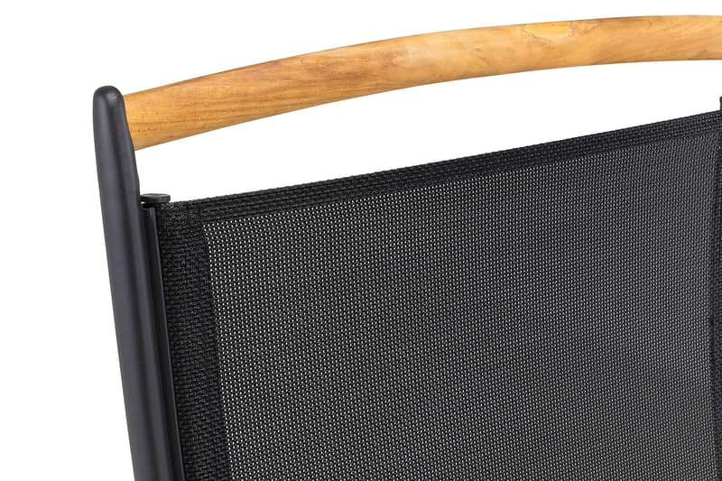 Las Vegas Spisegruppe 220-280+6 Posisjonsstoler Lyx - Svart/Teak - Hagemøbler - Hagegruppe - Spisegrupper hage