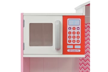 Lekekjøkken tre 82x30x100 cm rosa og hvit - Hagemøbler - Hagegruppe - Spisegrupper hage