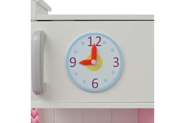 Lekekjøkken tre 82x30x100 cm rosa og hvit - Hagemøbler - Hagegruppe - Spisegrupper hage