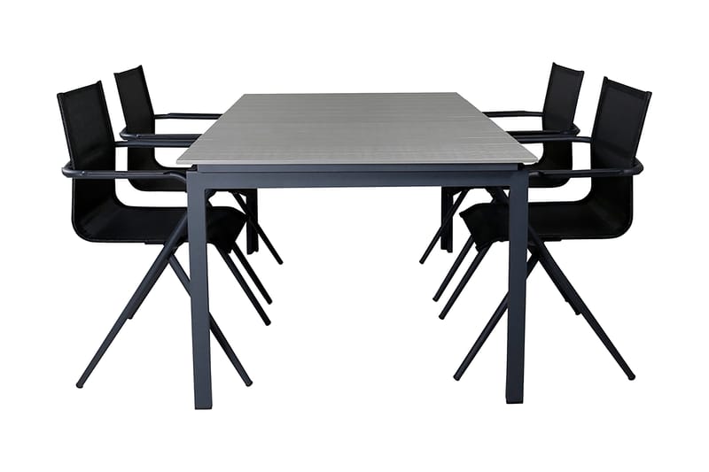Levels Forlengbar Spisegruppe 160-240cm + 4 Alina Stoler, Svart