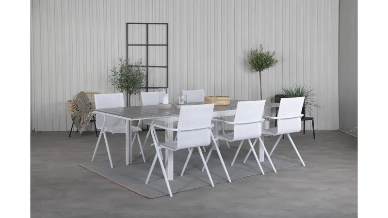 Levels Forlengbar Spisegruppe 160-240cm + 6 Alina Stoler, Svart