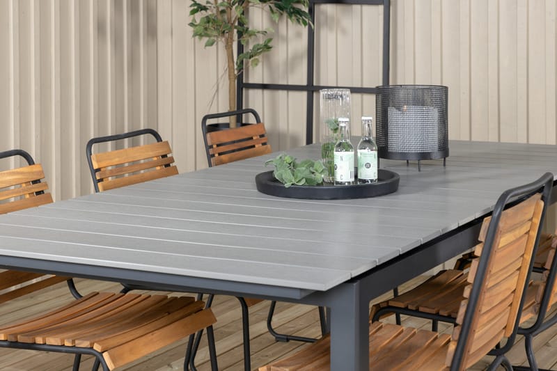 Levels Forlengbar Spisegruppe 224-324cm + 6 Bois Stoler Svar - Venture Home - Hagemøbler - Hagegruppe - Spisegrupper hage