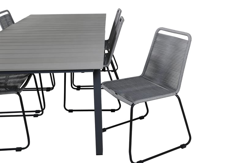 Levels Forlengbar Spisegruppe 224-324cm + 6 Lindos Stoler Sv - Venture Home - Hagemøbler - Hagegruppe - Spisegrupper hage