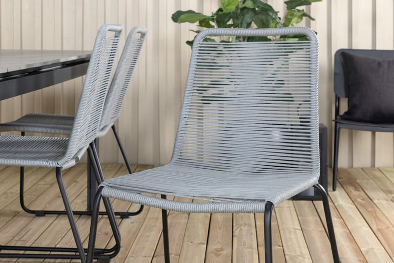 Levels Forlengbar Spisegruppe 224-324cm + 6 Lindos Stoler Sv - Venture Home - Hagemøbler - Hagegruppe - Spisegrupper hage