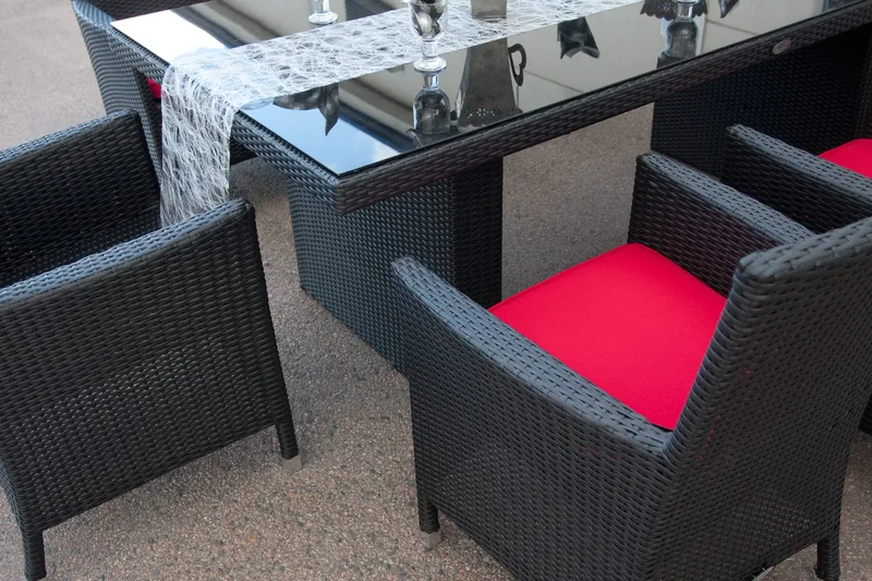 Majestic Spisegruppe 210+6 Thor Lyx Stoler - Svart - Hagemøbler - Hagegruppe - Spisegrupper hage