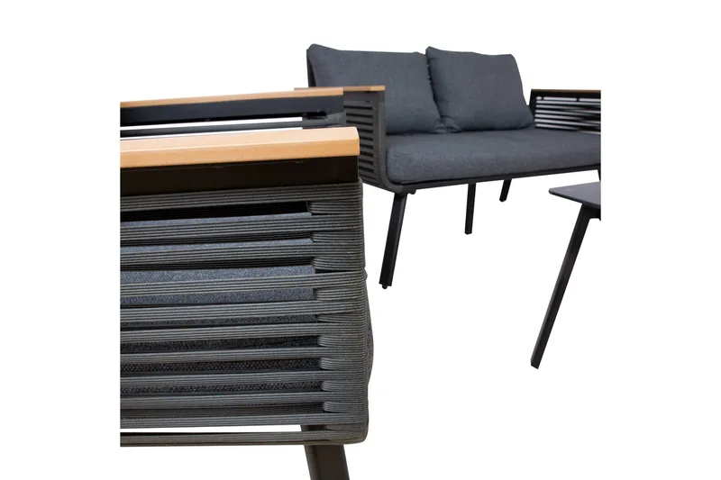 Malaga Soffgrup Svart - Hage - Utemiljø - Veranda & terrasse - Verandamøbler