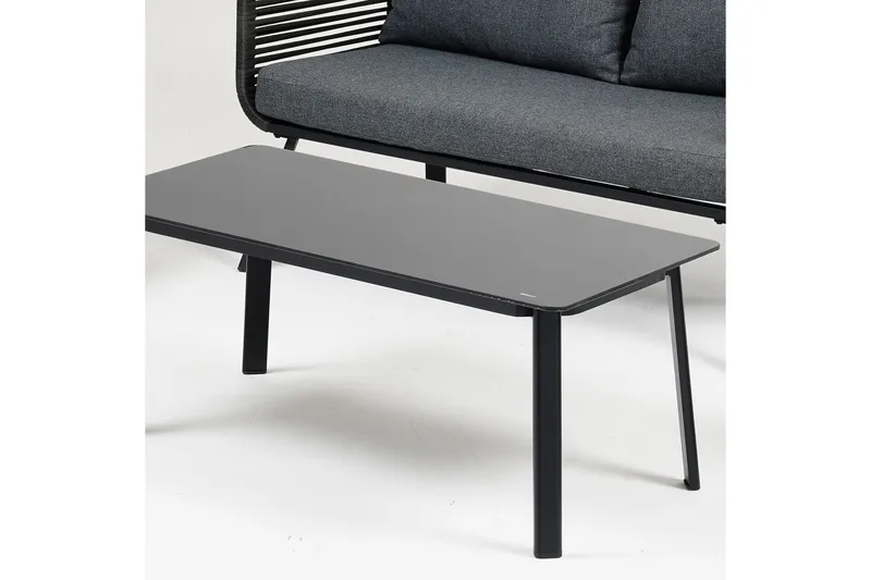 Malaga Soffgrup Svart - Hagemøbler - Hagegruppe - Spisegrupper hage