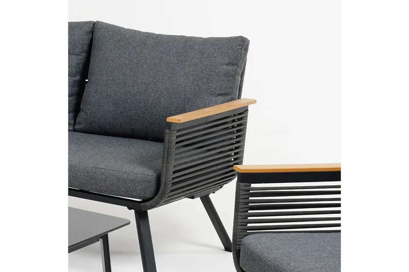 Malaga Soffgrup Svart - Hage - Utemiljø - Veranda & terrasse - Verandamøbler