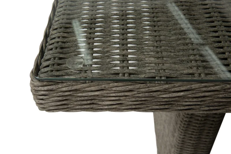 Marcus Spisegruppe 200 + 4 Lenestoler m Pute - Grå - Hagemøbler - Hagegruppe - Spisegrupper hage