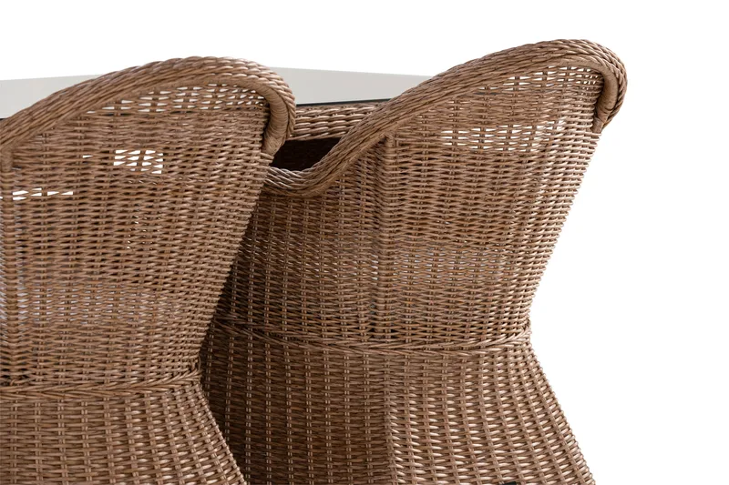 Marcus Spisegruppe 200 + 4 Light Lenestoler m Pute - Natur - Hagemøbler - Hagegruppe - Spisegrupper hage