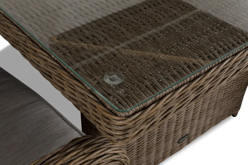 Marcus Spisegruppe 200 + 6 Lenestoler m Pute - Natur - Hagemøbler - Hagegruppe - Spisegrupper hage