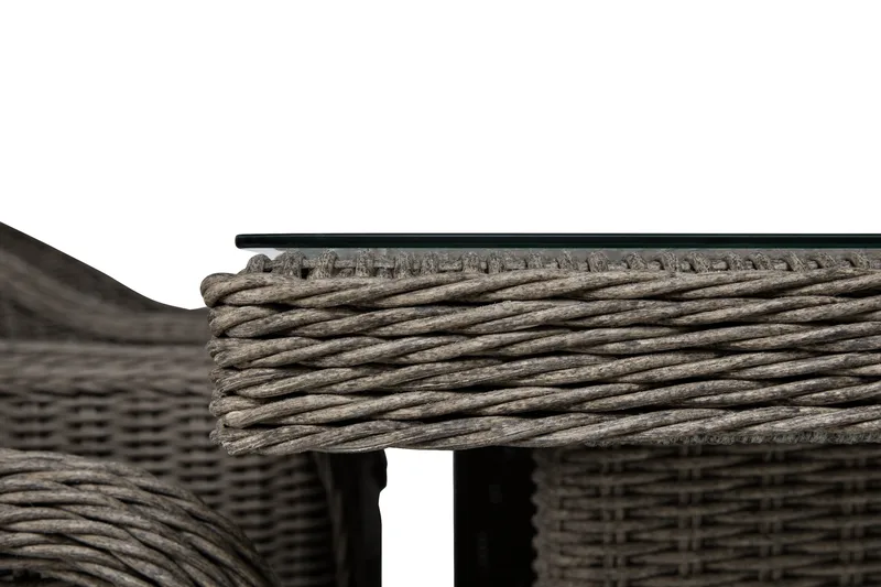 Marcus Spisegruppe 200 + 6 Light Lenetoler m Pute - Grå - Hagemøbler - Hagegruppe - Spisegrupper hage