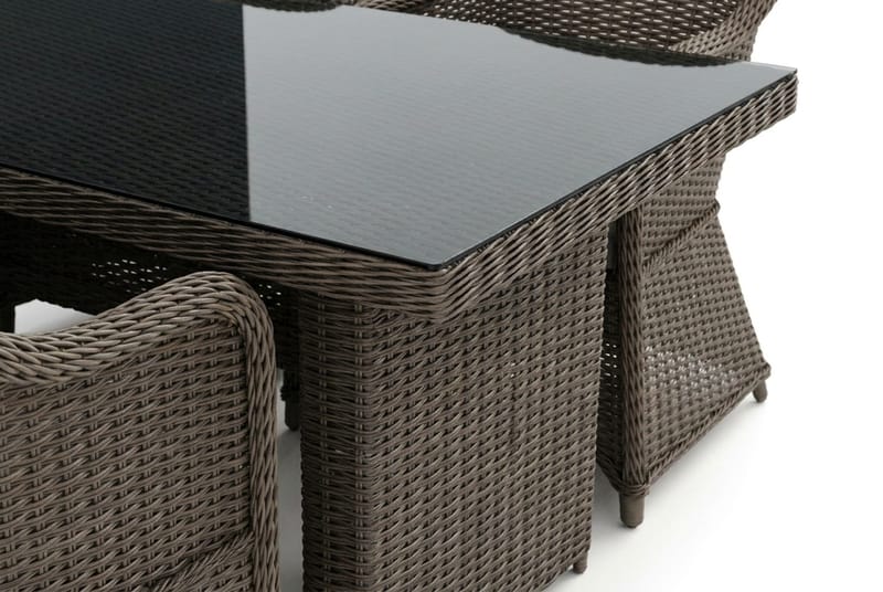 Marcus utendørs spisegruppe 160x90 cm med 4 Marcus Light utefåtöljer - Grå - Hagemøbler - Hagegruppe - Spisegrupper hage