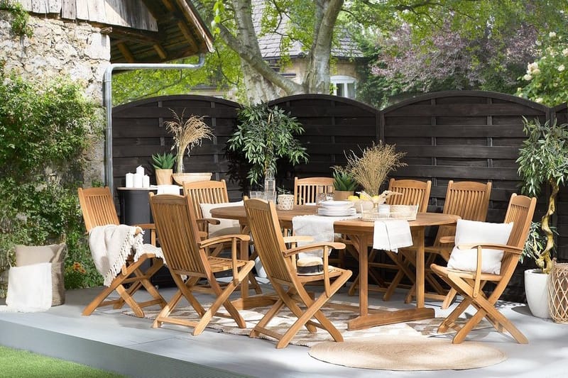 Maui Spisegruppe Med 8 Stoler, Tre / Natur
