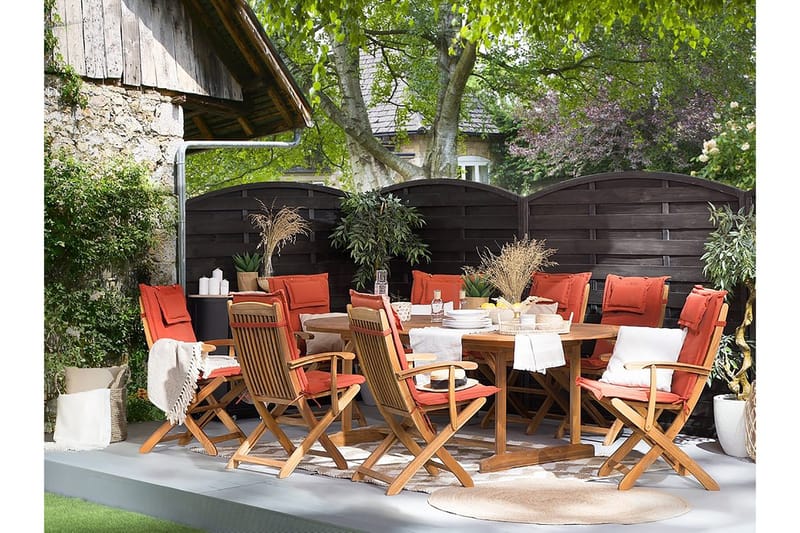 Maui Spisegruppe Med 8 Stoler, Tre / Natur