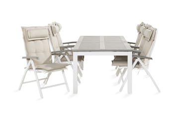 Monaco Spisegruppe 100x220-280+6 Stoler m Pute