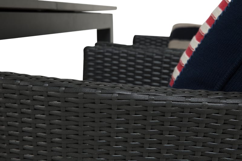 Monaco Spisegruppe 152-210+4 Jenny Regulerbare Stoler - Svart - Hagemøbler - Hagegruppe - Spisegrupper hage