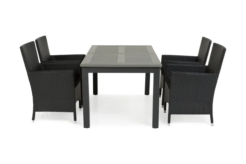 Monaco Spisegruppe 152-210+4 Thor Lyx Stoler, Svart