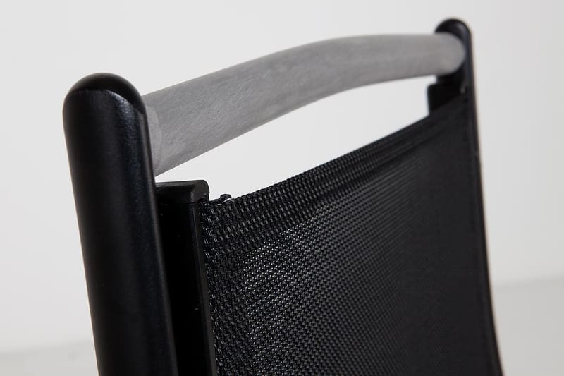 Monaco Spisegruppe 152-210+4 Posisjonsstoler Lyx - Svart - Hagemøbler - Hagegruppe - Spisegrupper hage