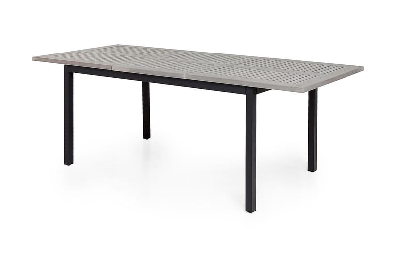 Monaco Spisegruppe 152-210+6 Jenny Regulerbare Stoler - Svart/Grå - Hagemøbler - Hagegruppe - Spisegrupper hage