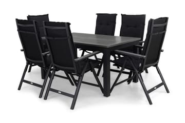 Monaco Spisegruppe 152-210+6 Maggie Posisjonsstoler+Puter