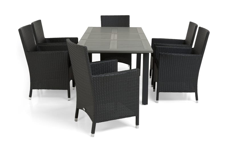 Monaco Spisegruppe 152-210+6 Thor Lyx Stoler, Svart