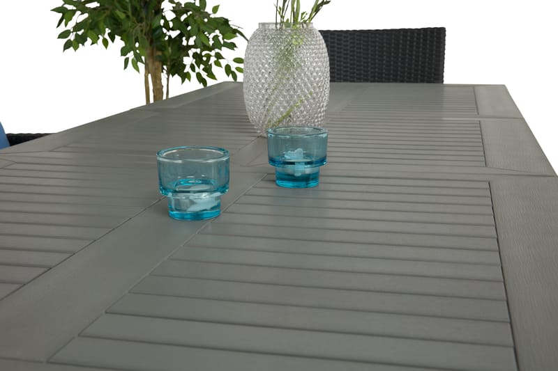 Monaco Spisegruppe 152-210+6 Thor Lyx Stoler - Svart - Hagemøbler - Hagegruppe - Spisegrupper hage