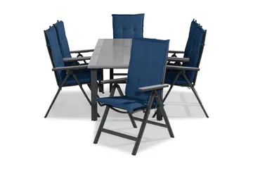 Monaco Spisegruppe 152-210x90 + 6 Monaco Light Stol m Pute