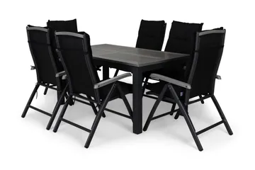 Monaco Spisegruppe 152-210x90+6 Monaco Posisjonsstol m Pute