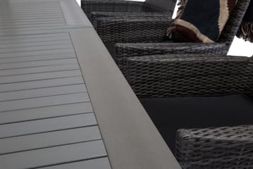 Monaco Spisegruppe 220-280+6 Thor Stoler - Hvit/Grå - Hagemøbler - Hagegruppe - Spisegrupper hage