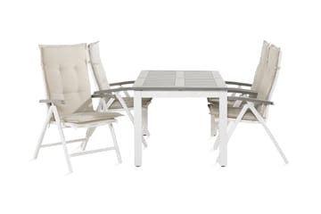 Monaco Spisegruppe 90x152-210+4 Stoler m Pute