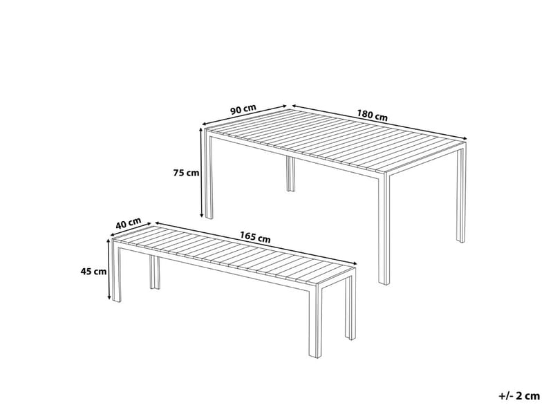 Nardo Spisegruppe - Grå - Hagemøbler - Hagegruppe - Spisegrupper hage