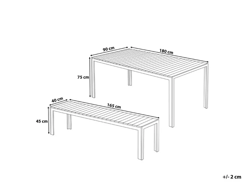 Nardo Spisegruppe - Tre / Natur - Hagemøbler - Hagegruppe - Spisegrupper hage