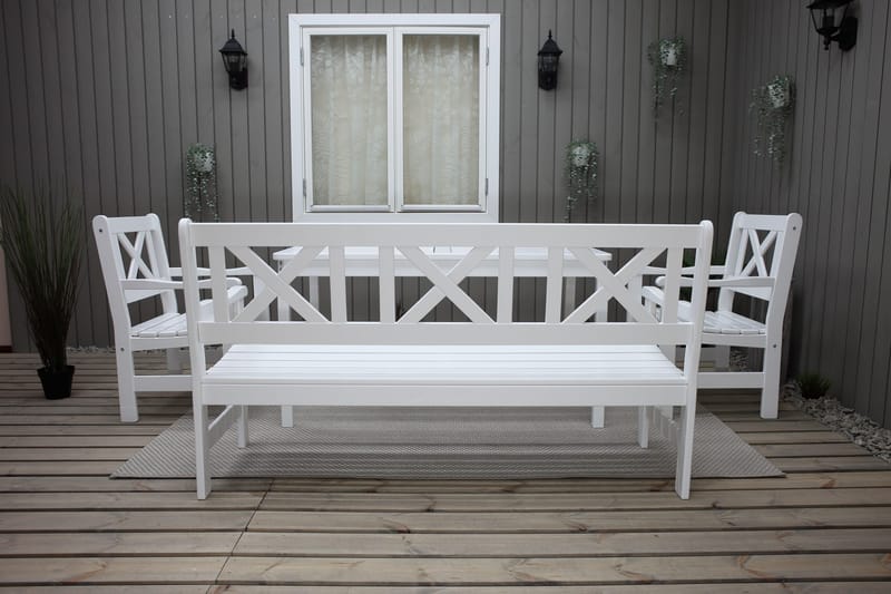 Olivo Spisegruppe - Hvit - Hagemøbler - Hagegruppe - Spisegrupper hage