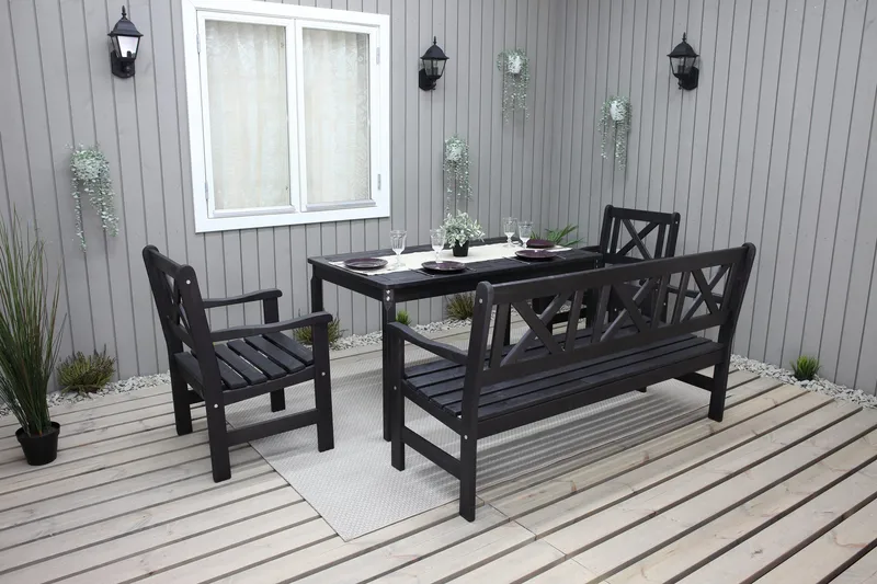 Olivo Spisegruppe - Kaffesvart - Hagemøbler - Hagegruppe - Spisegrupper hage