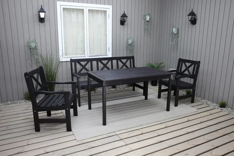 Olivo Spisegruppe - Kaffesvart - Hagemøbler - Hagegruppe - Spisegrupper hage